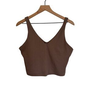 Athleta Ribbed V-Neck Cropped Tank Top – L